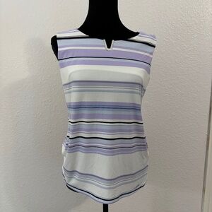 Calvin Klein Women's Sleeveless Office Casual Top Size S Pastel Purple Blue
